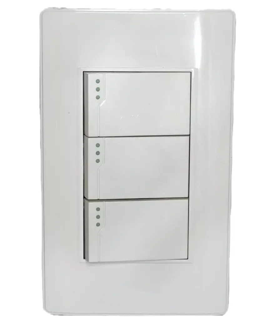 Apagador Triple Blanco ELECTRO MUNDO