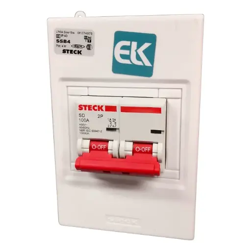 Steck 100A 2P Breaker Interior